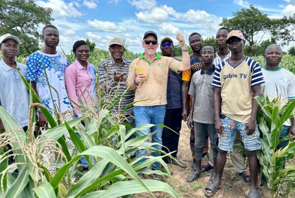 A group in a field in Africa